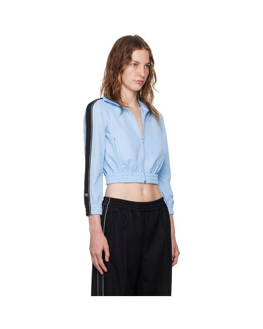 T By Alexander Wang Blue Logo Tape Track Jacket
