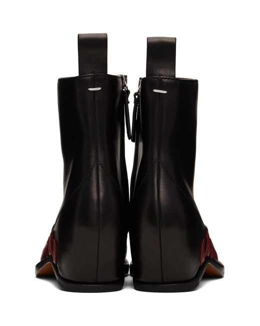 Maison Margiela Brown Heel-Less Western Flame Boots