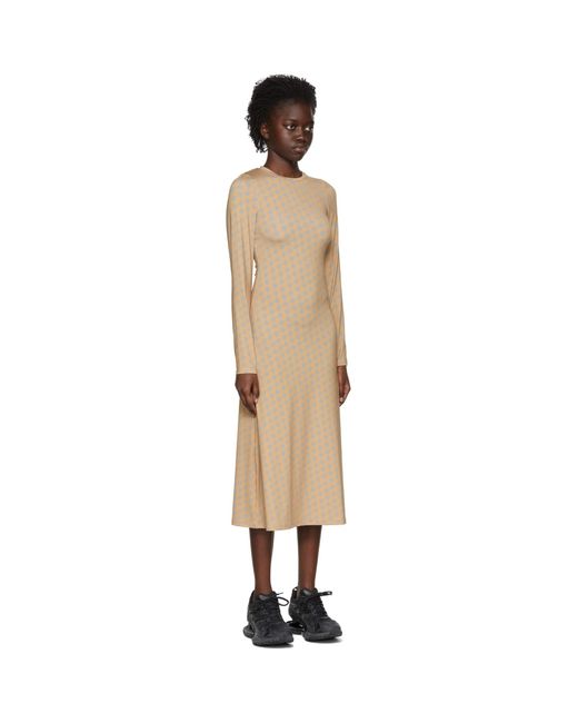 Robe midi brune en polyester ROKH en coloris Black