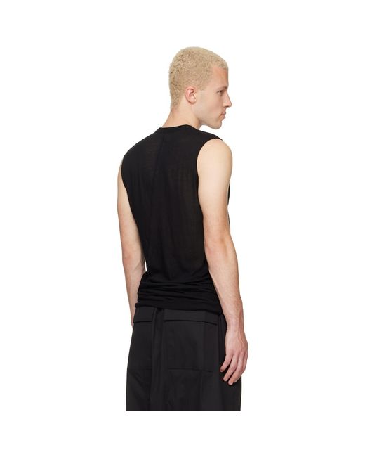 Rick Owens Black Tower Basic Sl Tank Top for men