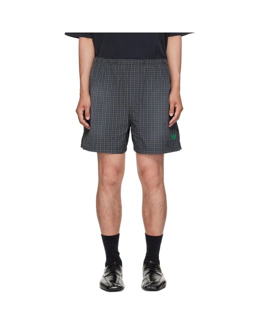 Balenciaga Gray Technical Check Boxer Shorts for men
