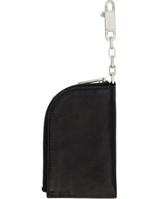 Rick Owens Black Concordians Hook Wallet for men