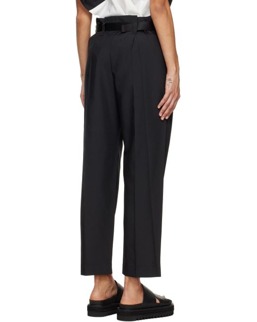 132 5. Issey Miyake Black Oblique Fold Trousers