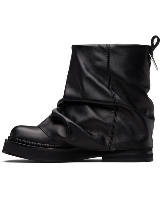 The Attico Black Mini Robin Combat Boots