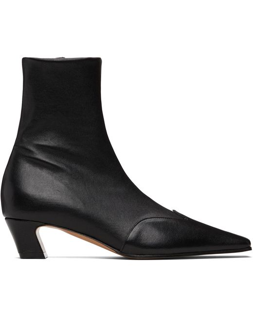 Khaite Black Nevada Stretch Low Boots