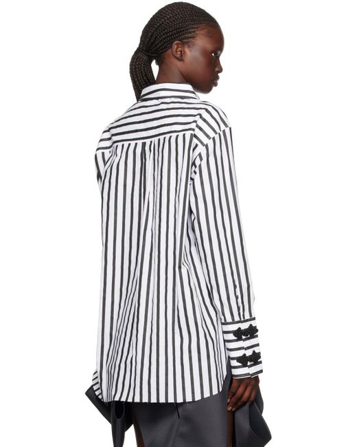 Marques'Almeida Marques Almeida Black & White Striped Shirt