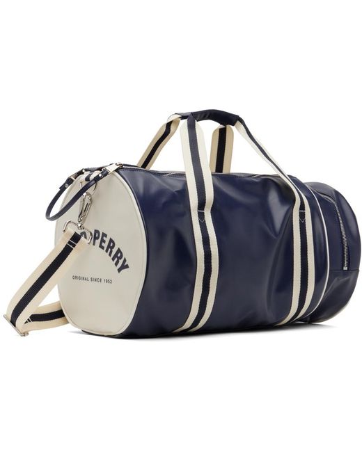 Fred Perry Black F Perry Blue Classic Barrel Bag for men