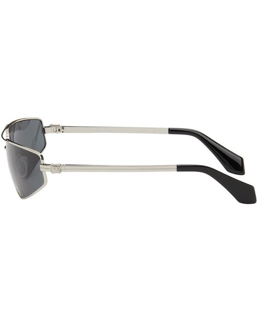 Palm Angels Black Silver & Gray Clavey Sunglasses for men