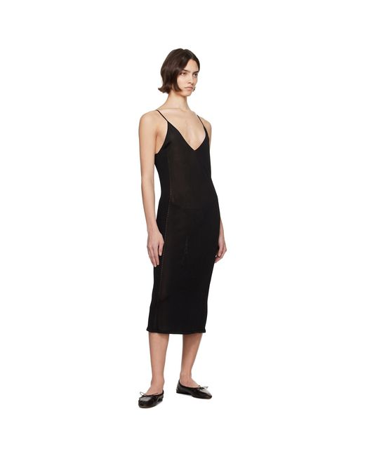 High Sport Black Slinky Gabe Midi Dress