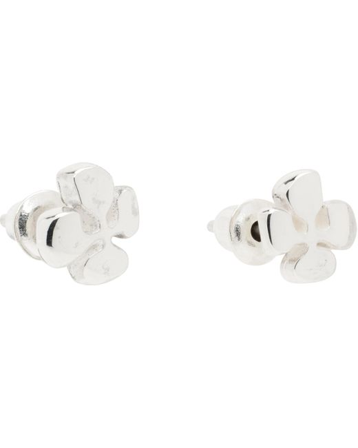Maple Metallic Cross Stud Earrings for men
