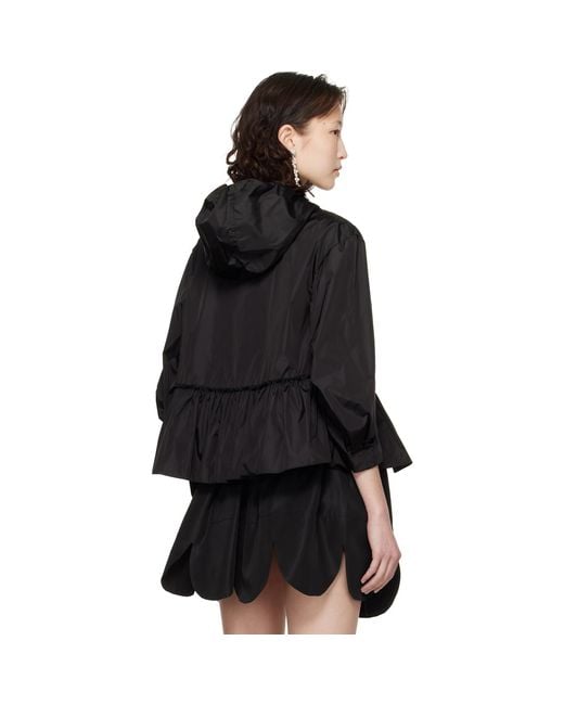 Simone Rocha Black Ruffle Frill Peplum Jacket