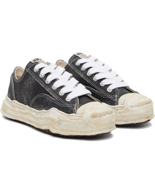 Maison Mihara Yasuhiro Black 'Hank' Og Sole Shrink Leather Low-Top Sneakers for men