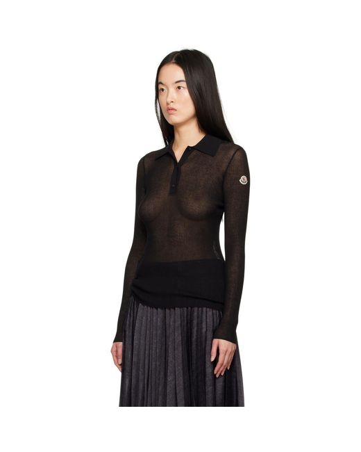 Moncler Black Ls Polo