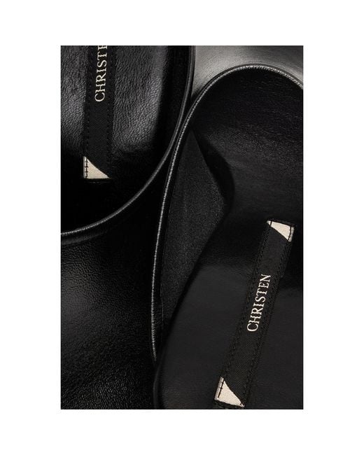 Christen Black 75Mm Stretch Mules