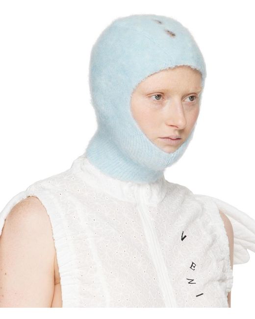 Sinéad O'Dwyer White Mohair Balaclava
