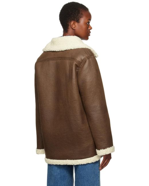 Manteau clara brun en cuir synthétique A.P.C. en coloris Brown