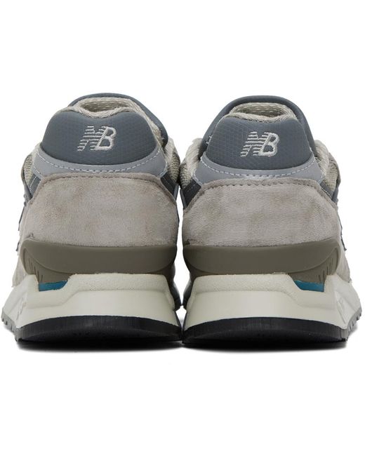 New Balance Black Taupe Made In Usa 998 Core Sneakers