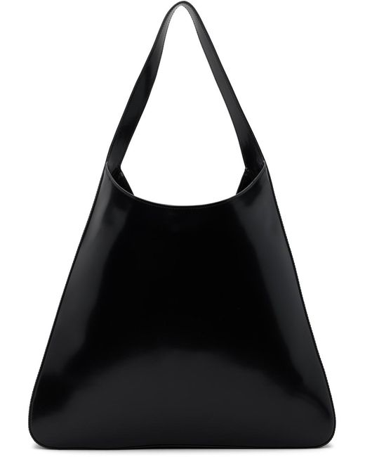 Filippa K Black Large Leather Shoulder Bag