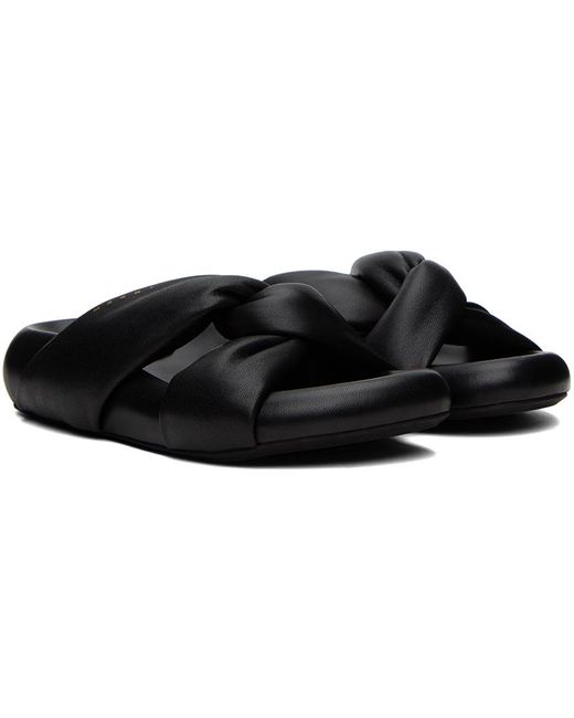 Marni Black Tie Sandals