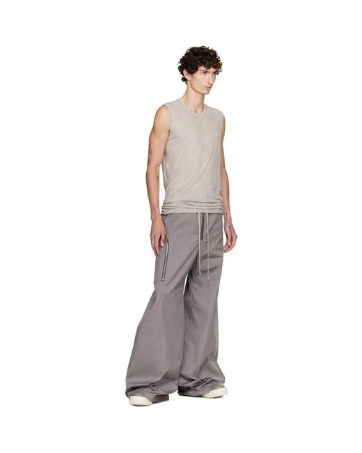 Rick Owens Gray Off- Tower Basic Sl Tank Top for men