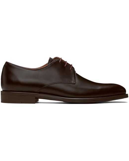 PS by Paul Smith Black Brown Leather Bayard Derbys for men