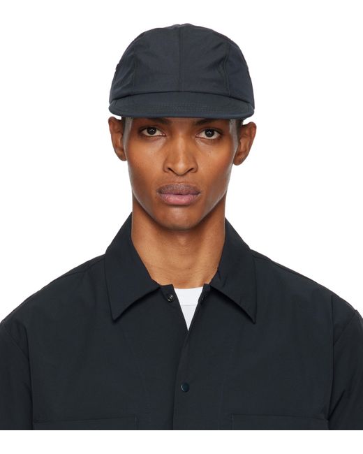 Norse Projects Black 4-panel Tech Poplin Cap for men