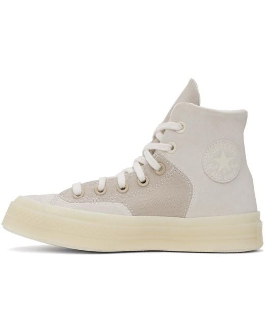 Converse Black Off-white & Taupe Chuck 70 Marquis Mixed Materials Sneakers