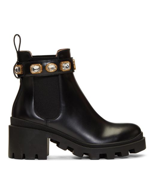 gucci leather chelsea boots