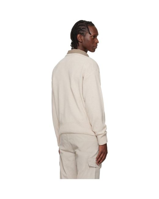 Boss Multicolor Off- Relaxed-Fit Virgin Wool Sweater for men