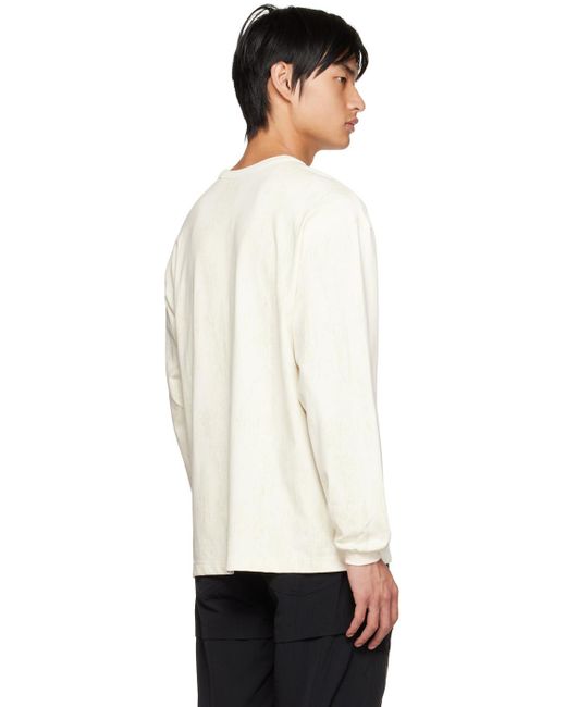Li-ning White Off- Printed Long Sleeve T-shirt for men