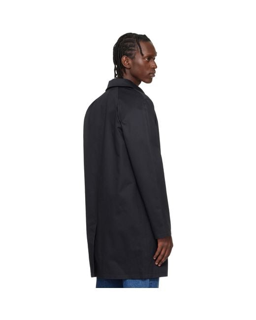 A.P.C. Blue Urban Mac Coat for men