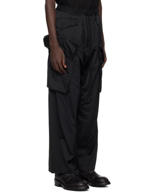 Pantalon cargo ample noir Julius pour homme en coloris Black