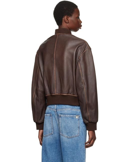 Weekend by Maxmara Multicolor Nappa Leather Bomber Jacket