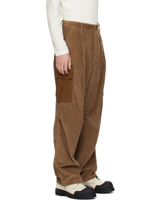 Pantalon cargo brun à quatre poches Moncler pour homme en coloris Multicolor