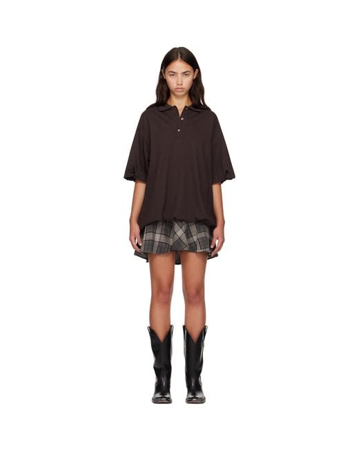 Acne Black Layered T-Shirt Minidress