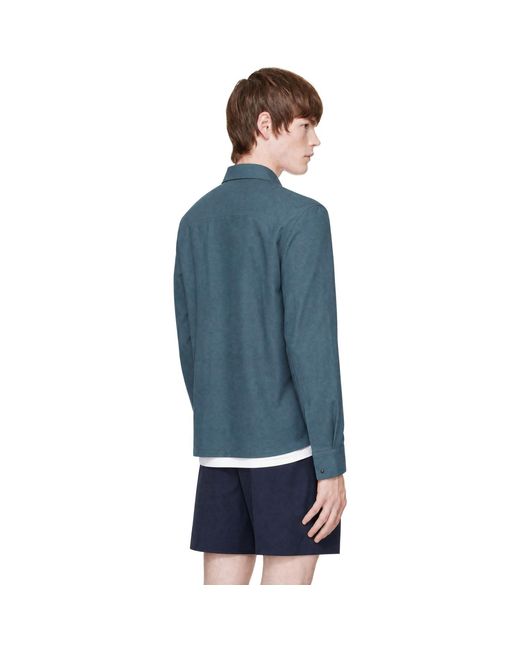 Veilance Blue Stema Ls Shirt for men