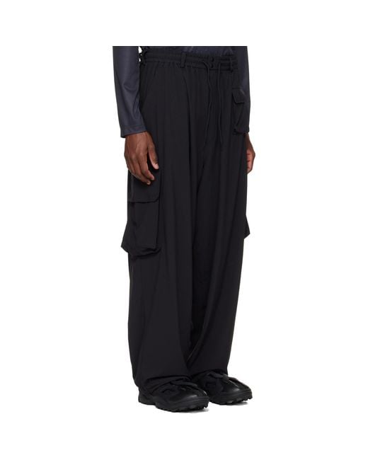 Y-3 Black Ut Straight Cargo Pants for men
