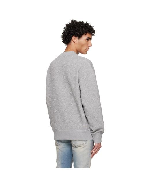 Amiri Gray Ma Quad Oversized Crew Sweatshirt for men