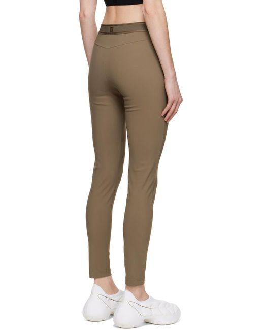 Givenchy Natural Taupe Embroide leggings