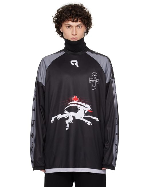 PROTOTYPES Blue Insideout Football Long Sleeve T-Shirt for men