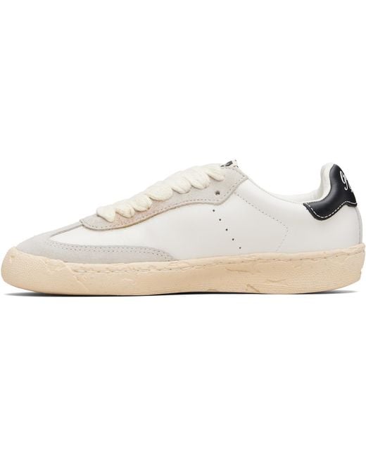 Maison Mihara Yasuhiro Black 'Francis' Past Sole Mixed Material Low-Top Sneakers for men