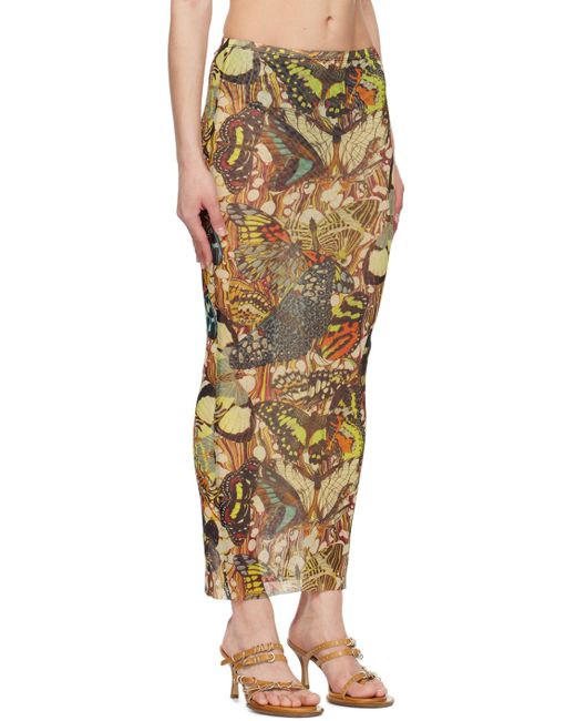 Jean Paul Gaultier Natural Butterfly Maxi Skirt