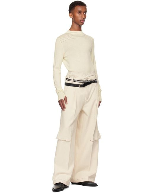 メンズ NULLUS オフホワイト Gradient Stripes セーター ブラック | Lyst