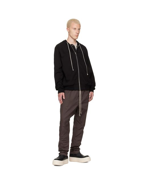 Rick Owens Black Tower Windbreaker Hoodie for men