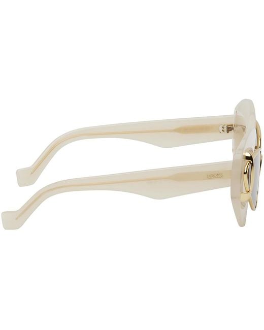 Loewe Black Off-white & Gold Double Frame Sunglasses for men