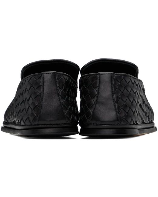 Bottega Veneta Black Intrecciato Slippers for men
