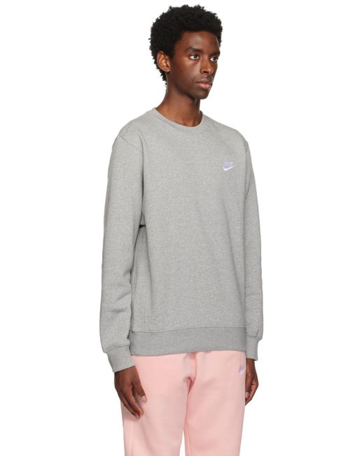 Nike Multicolor Gray Sportswear Club Sweatshirt for men