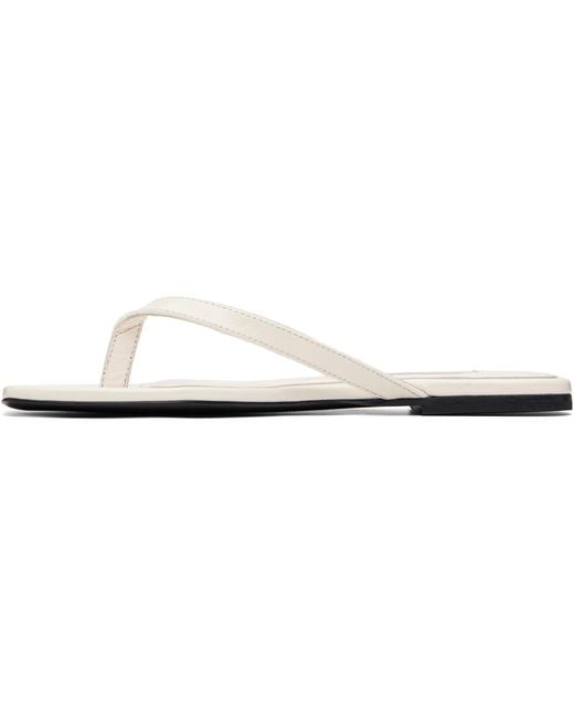 Totême  White Naplack Flip-Flops