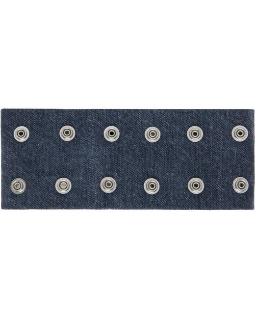 Rick Owens Concordians Strobe Neck Band Choker in Blue for Men