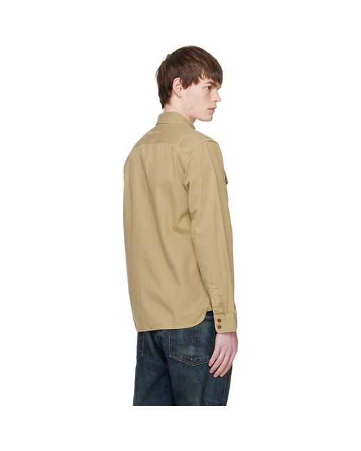 RRL Natural Twill Officer's Work Shirt for men